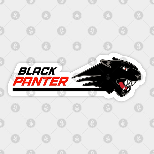 black panter Sticker by Prossori